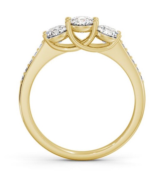 Three Stone Round Diamond Trilogy Ring 9K Yellow Gold with Channel TH2S_YG_THUMB1 