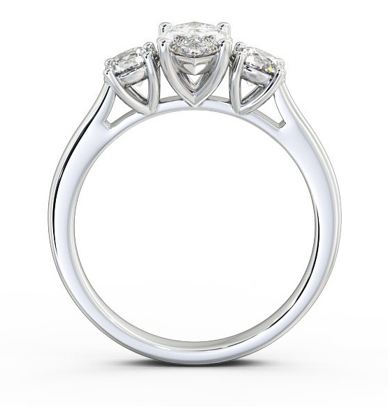 Three Stone Marquise and Round Diamond Trilogy Ring 18K White Gold TH36_WG_THUMB1 