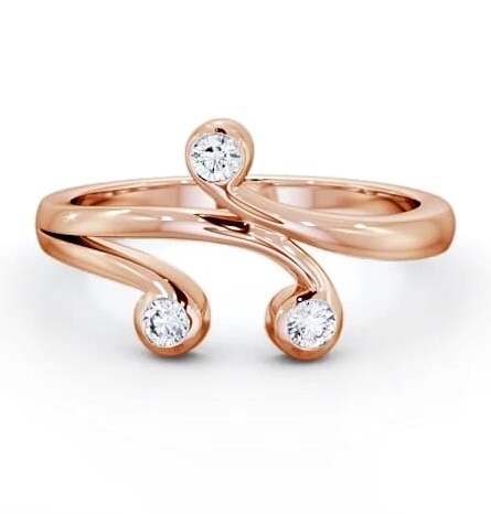 Three Stone 0.15ct Round Diamond Ring 9K Rose Gold TH44_RG_THUMB2 