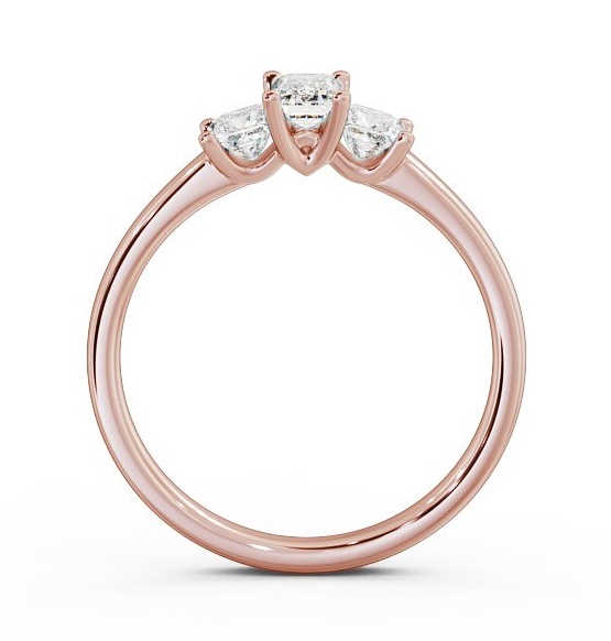 Three Stone Emerald and Princess 0.70ct Diamond Ring 18K Rose Gold TH45_RG_thumb1.jpg 