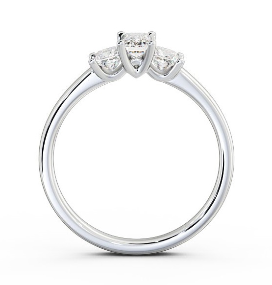 Three Stone Emerald and Princess 0.70ct Diamond Ring 18K White Gold TH45_WG_thumb1.jpg 