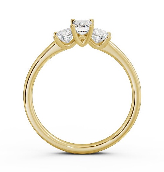 Three Stone Emerald and Princess 0.70ct Diamond Ring 9K Yellow Gold TH45_YG_thumb1.jpg 