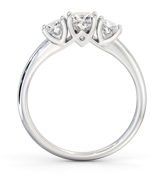 Three Stone Princess Diamond Contemporary Style Ring Platinum TH46_WG_THUMB1 