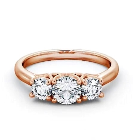 Three Stone Round Diamond Trilogy Ring 9K Rose Gold TH47_RG_THUMB2 
