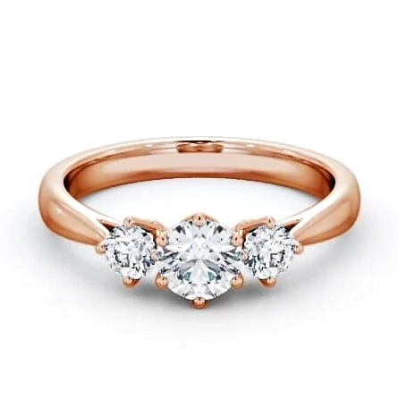 Three Stone Round Diamond Trilogy Ring 9K Rose Gold TH49_RG_THUMB2 