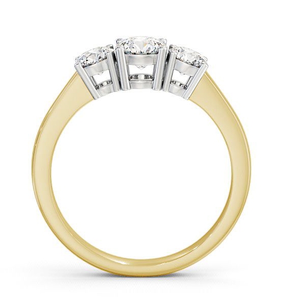 Three Stone Round Diamond Trilogy Ring 18K Yellow and White Gold TH4_YWG_THUMB1 