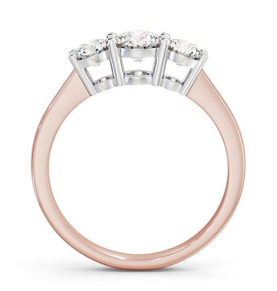 Three Stone Round Diamond Trilogy Ring 18K Rose and White Gold TH5_RWG_THUMB1 