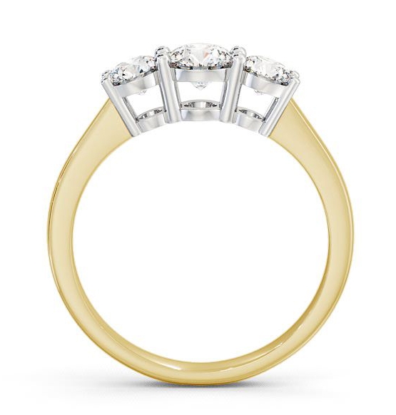 Three Stone Round Diamond Trilogy Ring 18K Yellow and White Gold TH5_YWG_THUMB1 