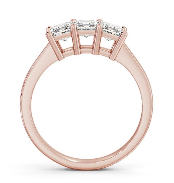 Three Stone Princess Diamond Trilogy Ring 9K Rose Gold TH6_RG_THUMB1