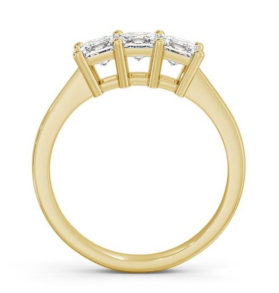 Three Stone Princess Diamond Trilogy Ring 9K Yellow Gold TH6_YG_THUMB1