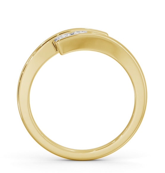 Three Stone Princess Diamond Offset Band Ring 18K Yellow Gold TH96_YG_THUMB1 