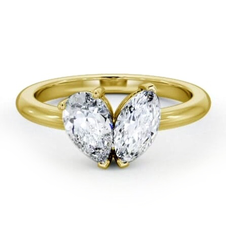 Toi et Moi Pear and Marquise Diamond Ring Set in 18K Yellow Gold tw12_yg_thumb2 