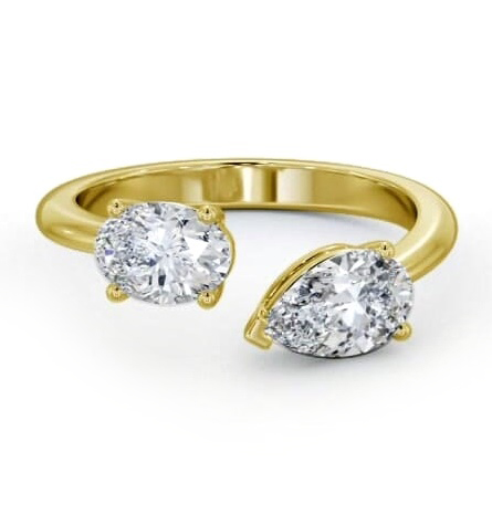 Toi et Moi Oval and Pear Diamond Ring Set in 18K Yellow Gold tw14_yg_thumb2 