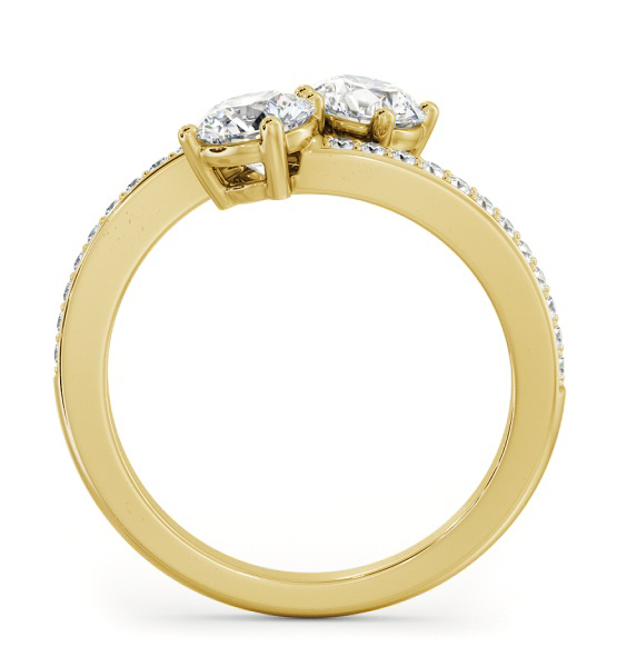 Toi et Moi Round Diamond Ring with Side Stones Set in 18K Yellow Gold tw18_yg_thumb1 