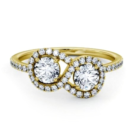 Toi et Moi Round Diamond Halo Ring Set in 18K Yellow Gold tw19_yg_thumb2 