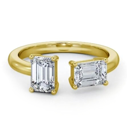 Toi et Moi Emerald Diamond Ring Set in 18K Yellow Gold tw2_yg_thumb2 