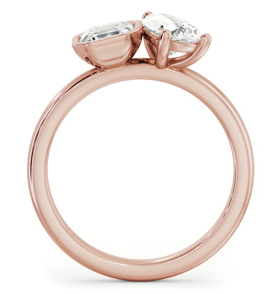 Toi et Moi Asscher and Pear Diamond Ring Set in 18K Rose Gold tw3_rg_thumb1 