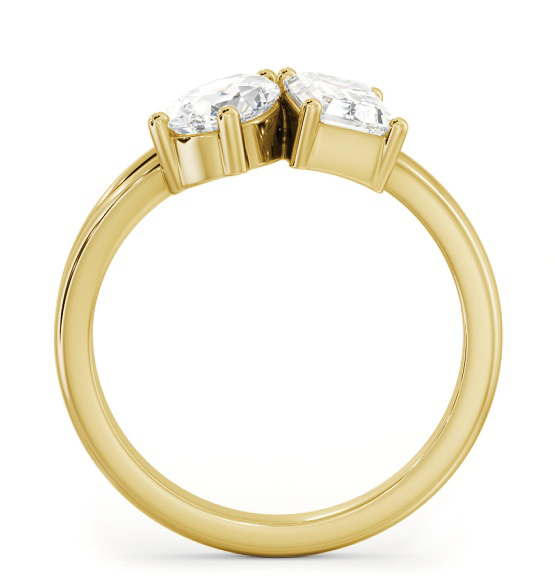 Toi et Moi Emerald and Pear Diamond Ring Set in 18K Yellow Gold tw5_yg_thumb1 