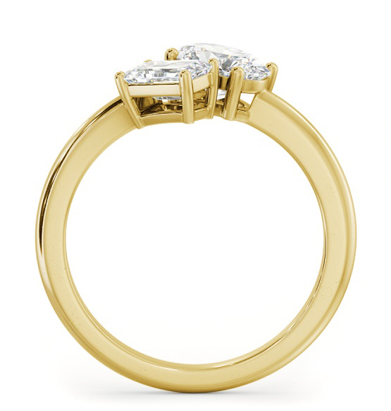 Toi et Moi Oval and Emerald Diamond Ring Set in 18K Yellow Gold tw8_yg_thumb1 