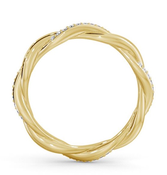 Ladies Round Diamond 0.18ct Twisted Style Wedding Ring 18K Yellow Gold WBF13_YG_THUMB1 