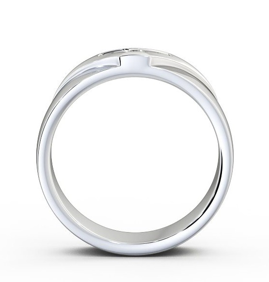 Ladies 0.05ct Round Diamond V Cut Wedding Ring Palladium WBF15_WG_THUMB1 