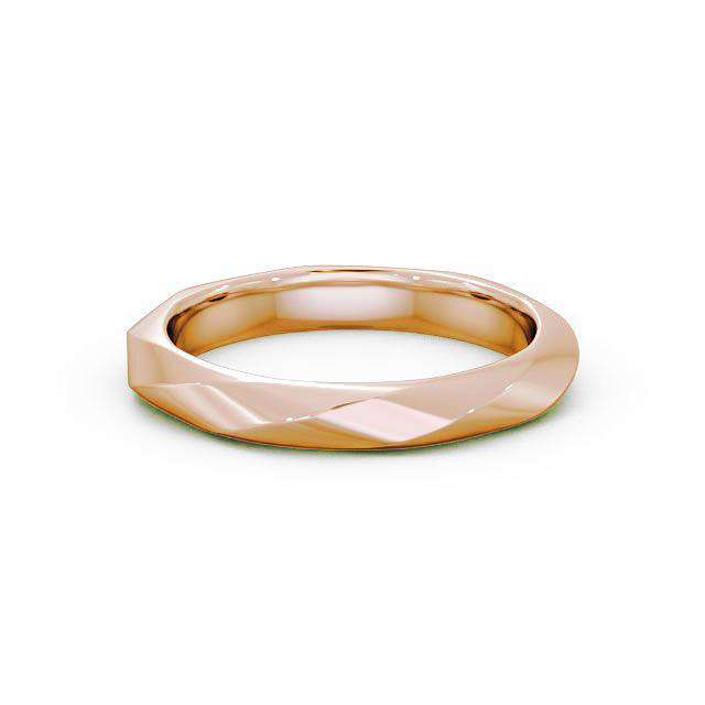 Ladies Textured Wedding Ring 9K Rose Gold - Kayden WBF16_RG_HAND