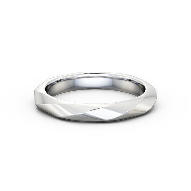 Ladies Textured Wedding Ring Platinum - Kayden WBF16_WG_HAND