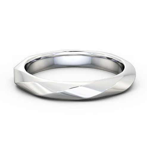 Ladies Textured Wedding Ring 18K White Gold WBF16_WG_THUMB2 