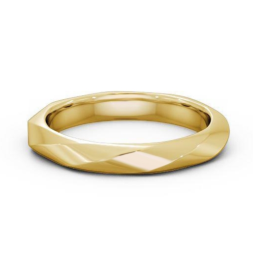 Ladies Textured Wedding Ring 18K Yellow Gold WBF16_YG_THUMB2 