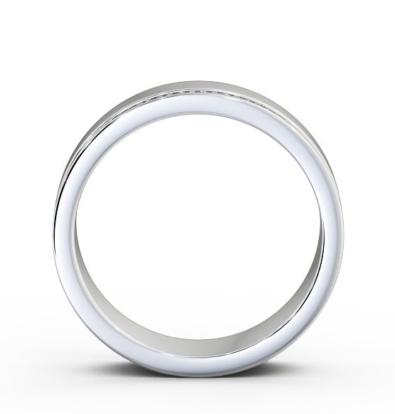 Ladies 0.18ct Round Diamond Channel Set Wedding Ring 18K White Gold WBF17_WG_THUMB1 