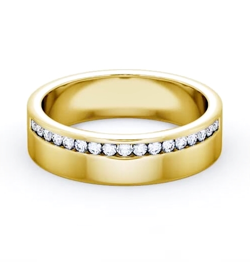 Ladies 0.18ct Round Diamond Channel Set Wedding Ring 9K Yellow Gold WBF17_YG_THUMB1