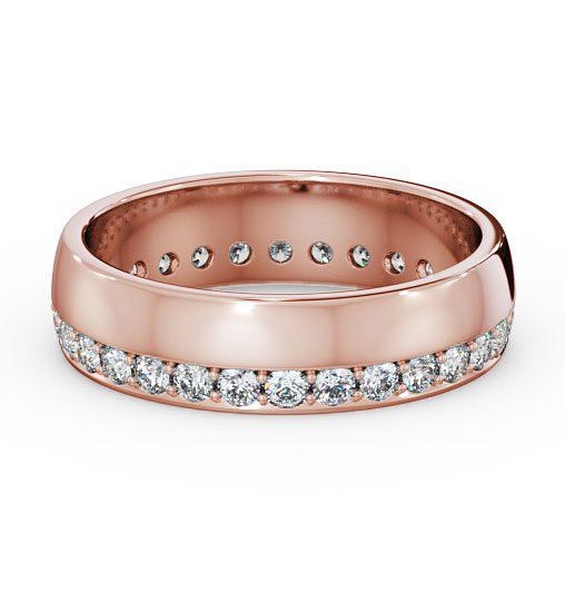 Ladies 0.60ct Round Diamond Full Eternity Wedding Ring 9K Rose Gold WBF18_RG_THUMB1