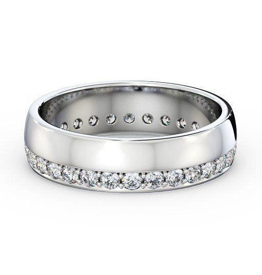 Ladies 0.60ct Round Diamond Full Eternity Wedding Ring 18K White Gold WBF18_WG_THUMB1