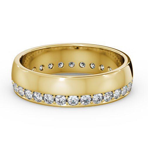 Ladies 0.60ct Round Diamond Full Eternity Wedding Ring 9K Yellow Gold WBF18_YG_THUMB1