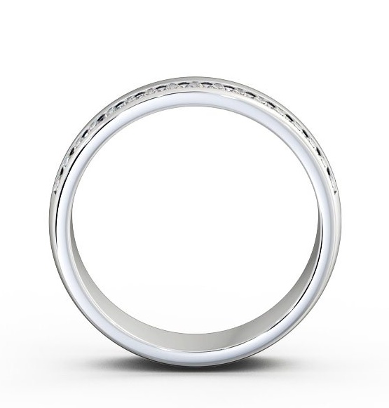 Ladies 0.18ct Round Diamond Channel Set Wedding Ring 9K White Gold WBF19_WG_THUMB1 