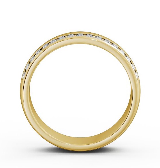 Ladies 0.18ct Round Diamond Channel Set Wedding Ring 18K Yellow Gold WBF19_YG_THUMB1 