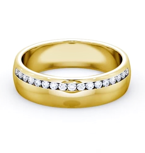 Ladies 0.18ct Round Diamond Channel Set Wedding Ring 9K Yellow Gold WBF19_YG_THUMB1