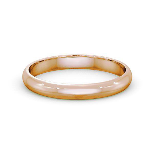 Ladies Plain Wedding Ring 9K Rose Gold - D-Shape WBF1_RG_HAND