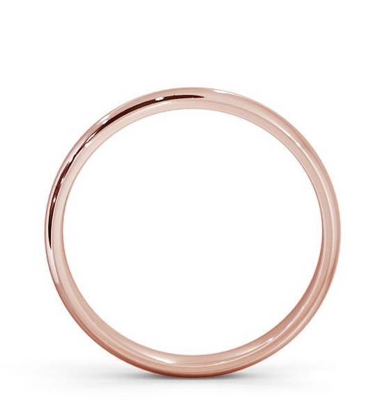 Ladies Plain D Shape Wedding Ring 9K Rose Gold WBF1_RG_THUMB1 