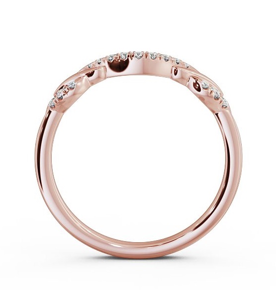 Ladies 0.10ct Round Diamond Curved Wedding Ring 9K Rose Gold WBF20_RG_THUMB1 