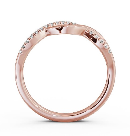 Ladies 0.09ct Round Diamond Infinity Design Wedding Ring 9K Rose Gold WBF21_RG_THUMB1 