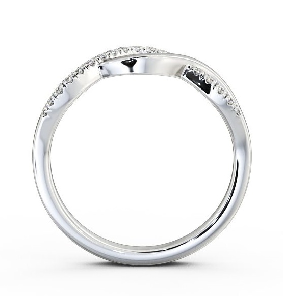 Ladies 0.09ct Round Diamond Infinity Design Ring 18K White Gold WBF21_WG_THUMB1 