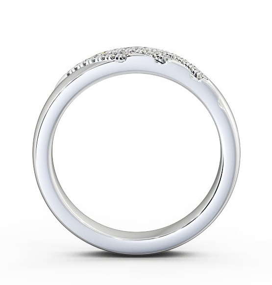 Ladies 0.08ct Round Diamond Diagonal Setting Wedding Ring Platinum WBF22_WG_THUMB1 