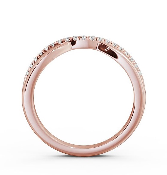 Curved 0.12ct Ladies Round Diamond Wedding Ring 9K Rose Gold WBF23_RG_thumb1.jpg 