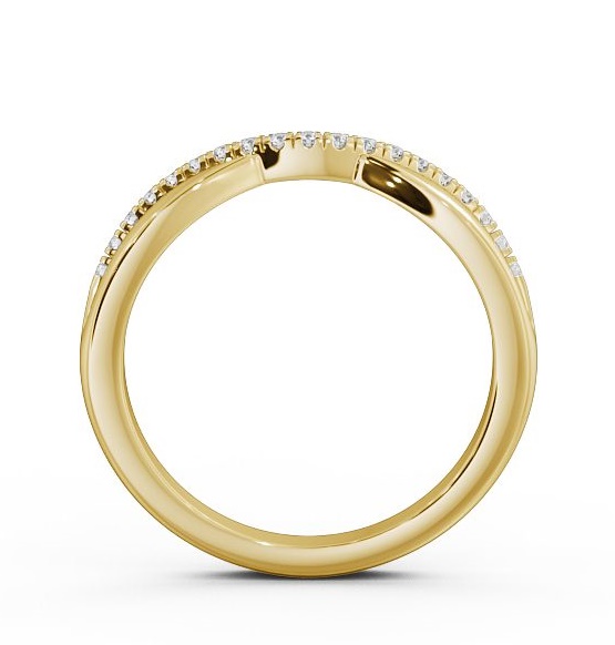 Curved 0.12ct Ladies Round Diamond Wedding Ring 18K Yellow Gold WBF23_YG_thumb1.jpg 