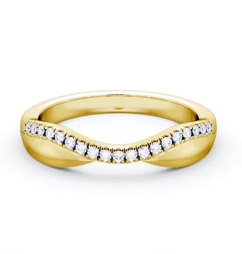 Curved 0.12ct Ladies Round Diamond Wedding Ring 18K Yellow Gold WBF23_YG_thumb1.jpg