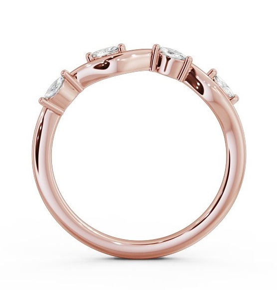 Ladies 0.08ct Marquise Diamond Waved Design Ring 9K Rose Gold WBF24_RG_THUMB1 