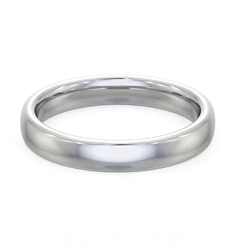 Ladies Plain Double Comfort Wedding Ring 18K White Gold WBF32_WG_THUMB1