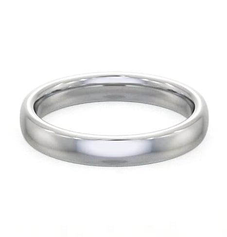 Ladies Plain Double Comfort Wedding Ring 9K White Gold WBF32_WG_THUMB2 