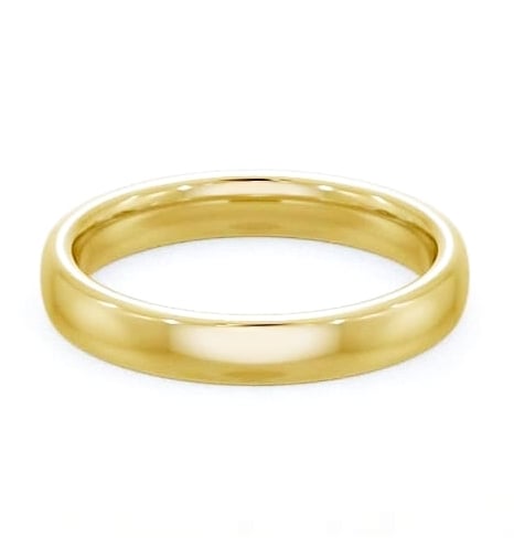 Ladies Plain Double Comfort Wedding Ring 9K Yellow Gold WBF32_YG_THUMB1